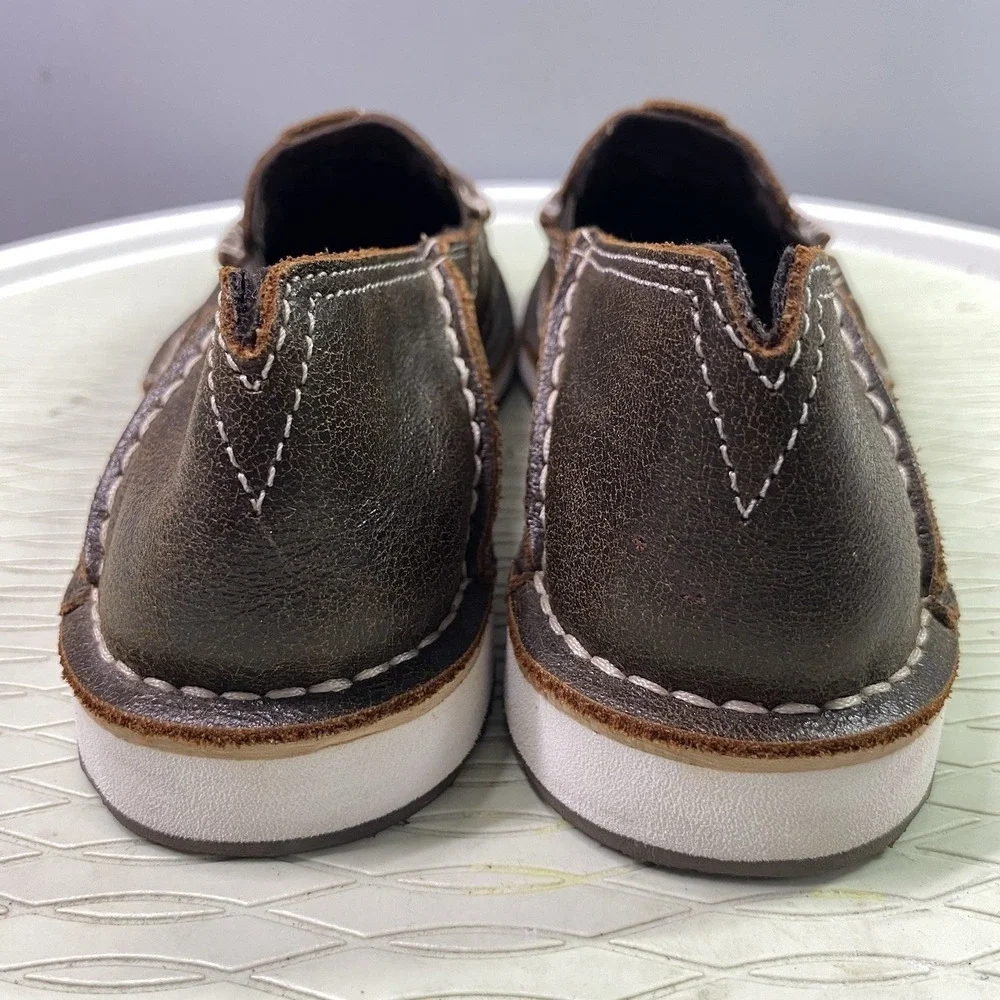 Ariat Men's Cruiser Brown Leather Slip-On Loafers Boat Shoes Size 7B NWOB
